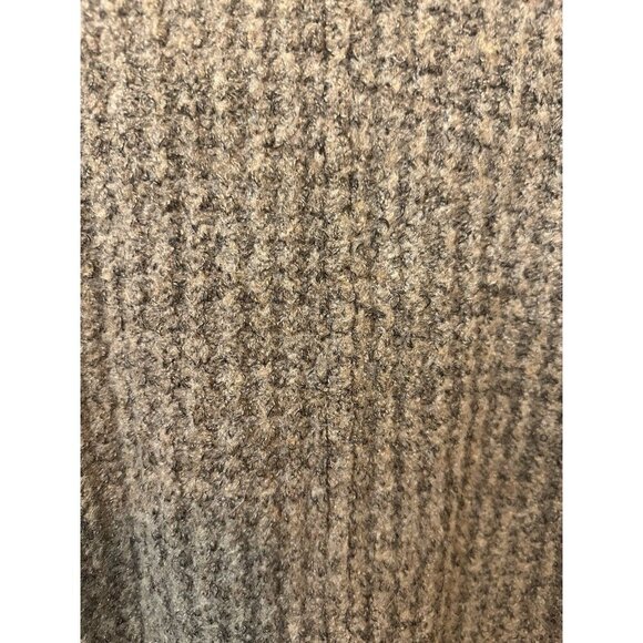 Free People Heavy Knit Chunky Sweater Cardigan Brown Sz S Oversized Big Buttons - Picture 7 of 8